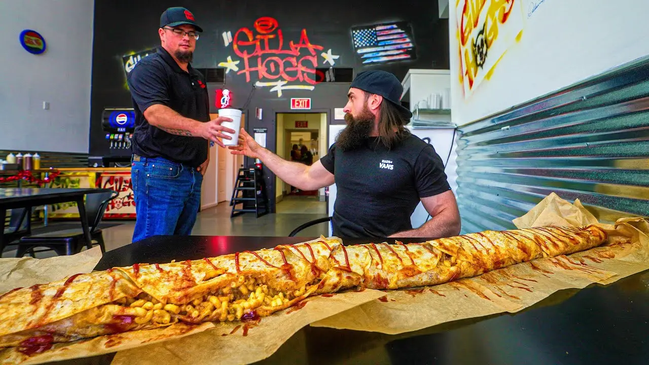 THE FOUR FOOT BURRITO CHALLENGE SO BIG THAT NOBODY HAS EVER FINISHED IT! | BeardMeatsFood