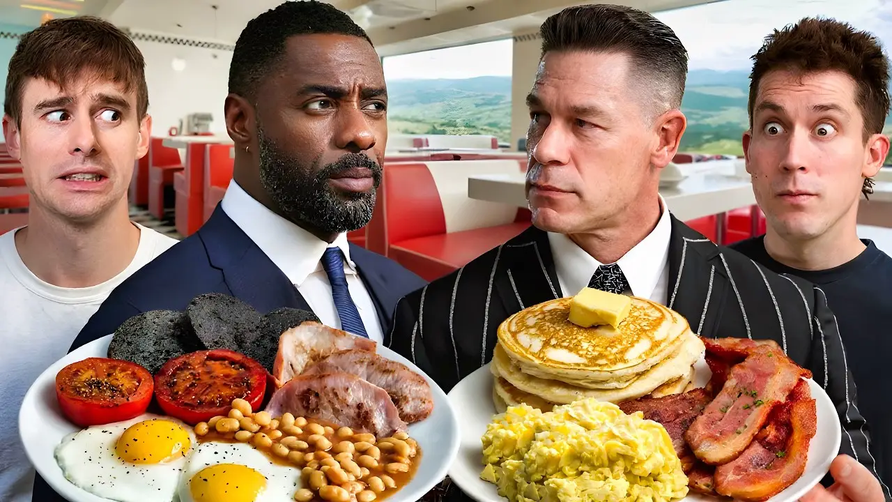 American vs English Breakfast! ft. John Cena & Idris Elba